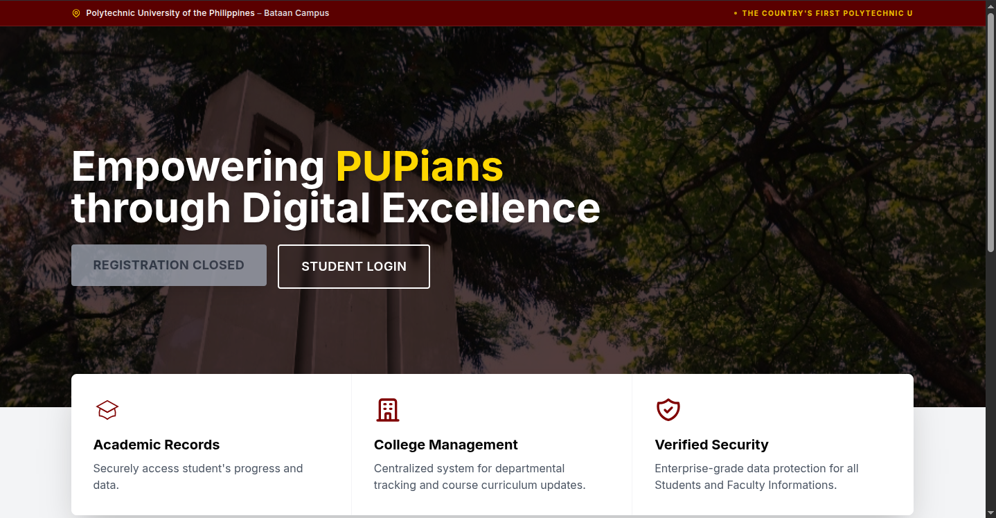Screenshot of the PUP-SIIRS project